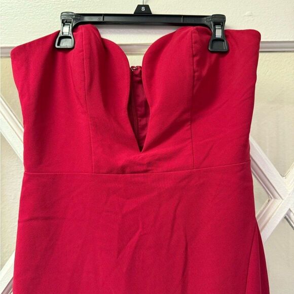 AIDAN MATTOX Red Sweetheart Gown - Picture 8 of 12